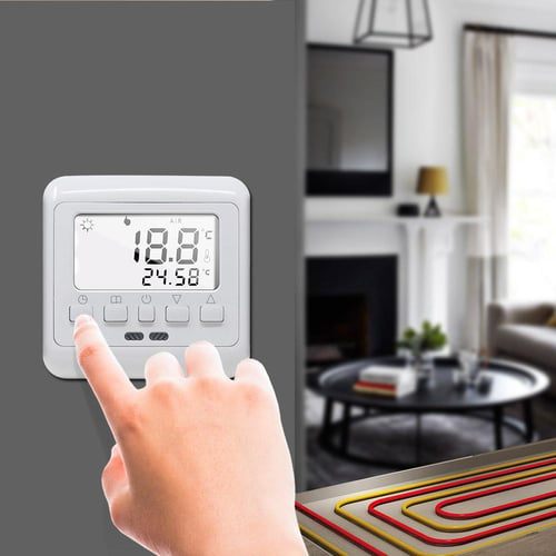Digital Floor Heating Indoor Thermostat 220V LCD Programmable Heating Controller