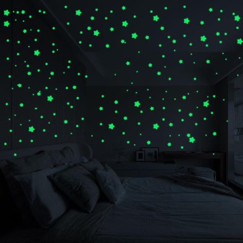 Glow in The Dark Stars for Ceiling, 500 Pcs 3D Star Stickers, Glow Stars  for Kids Room Decor and Cool Room Decor