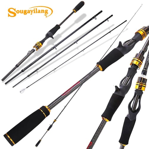 Casting Rods Fishing Rod 4 Sections Carbon Fiber Casting Fishing