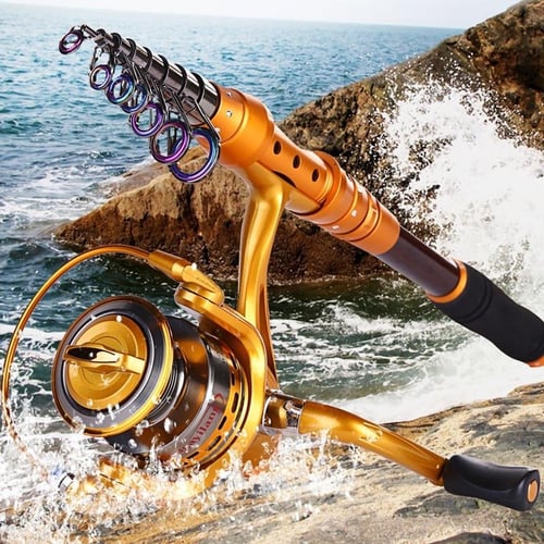 1.8M-3.0M Telescopic Fishing Rod + 14BB AF2000-5000 Spinning Reel Fishing  Pole Reel Combo - buy 1.8M-3.0M Telescopic Fishing Rod + 14BB AF2000-5000 Spinning  Reel Fishing Pole Reel Combo: prices, reviews