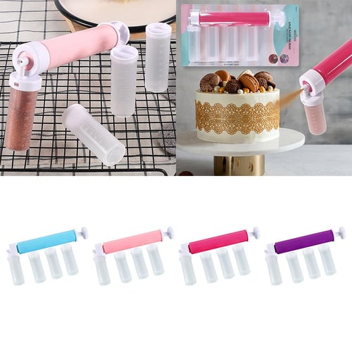 Manual Airbrush DIY Baking Tools with 4pcs Cake Spray Tube for Kitchen  Decorating Cupcakes Cookies and Desserts
