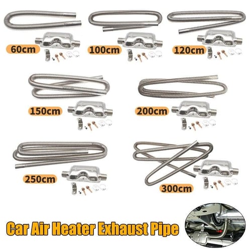 250cm Air Heater Pipe Stainless Steel Exhaust Diesel Gas Vent For Car  Parking 