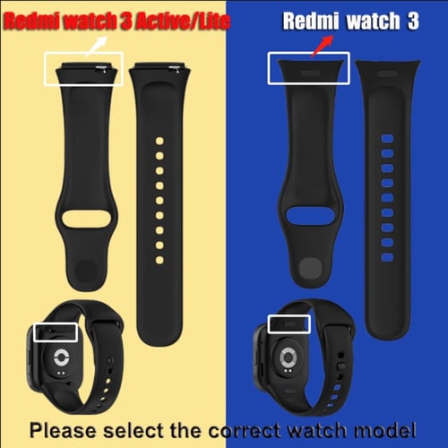 1 Pieza Correa De Silicona Compatible Con Redmi Watch 3 Banda Deportiva  Reemplazo De Brazalete Para Redmi Watch 3 Active