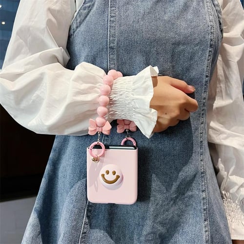Cute kawaii flip phone with a keychain tamagotchi | 3D model