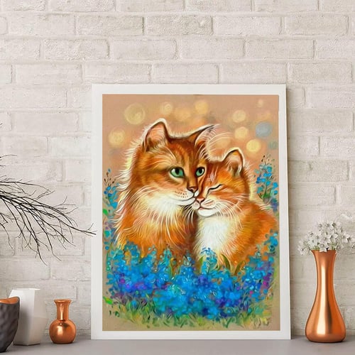 Diy Diamond Painting Art, Diamond Painting Cats, Cross Stitch