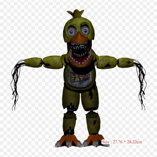 Compra online de Fnaf Withered Chica Full Body Cinco Noites Nas 2  Transferências Fnaf World Iron-on de Freddy para roupa tshirt saco de calor  adesivos de transferência de calor ferro em patches