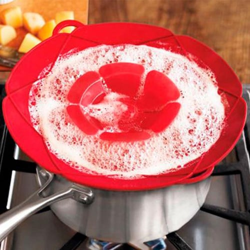 Silicone Lid Spill Stopper Cover for Pot Lid Pan Kitchen Accessories  Cooking Tools Flower Cookware Utensil 26cm Kitchen Cookware