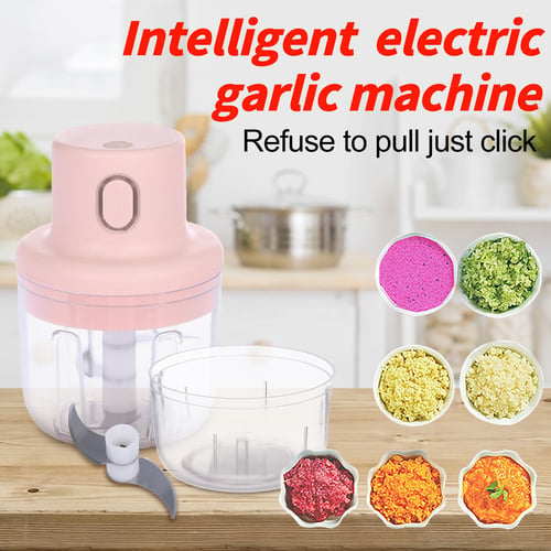 New Smart Electric masher Mini Food Garlic Vegetable Cutter Chopper Meat Grinder  Crusher Press for Nut Fruit Rechargeable Onion Multi-function Processor  Kitchen Accessories tools Vegetable Slicer