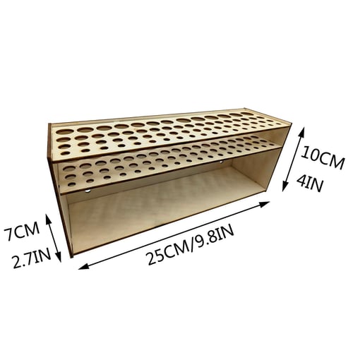 1 Set Artist Paint Brush Holder, Paint Brush Organizer, 67 Holes Wooden  Paint Brush Holder Stand, Desk Watercolor Brush Organizer, Desk Paintbrush