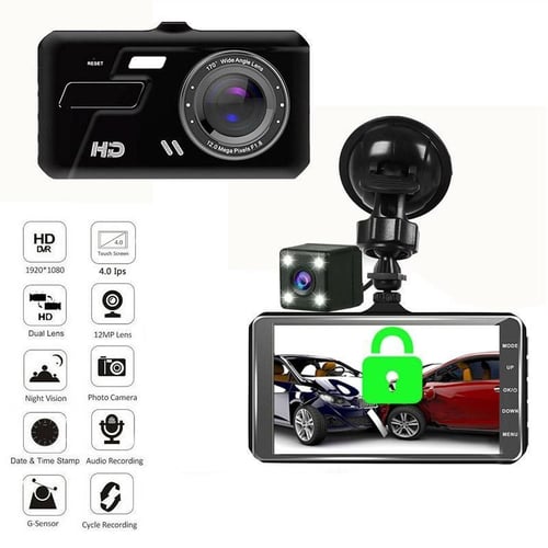 Full HD Touch Screen Car DVR Camera Dashcam Dual Lens Vehicle Car DVR Dash  Cam Wide