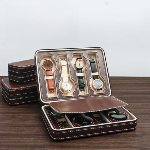 1pc Watch Storage Case 6 Grids Jewelry Display Box