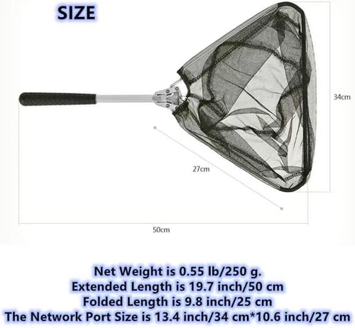 Mini Retractable Fishing Net Folding Triangular Net Fly Fishing