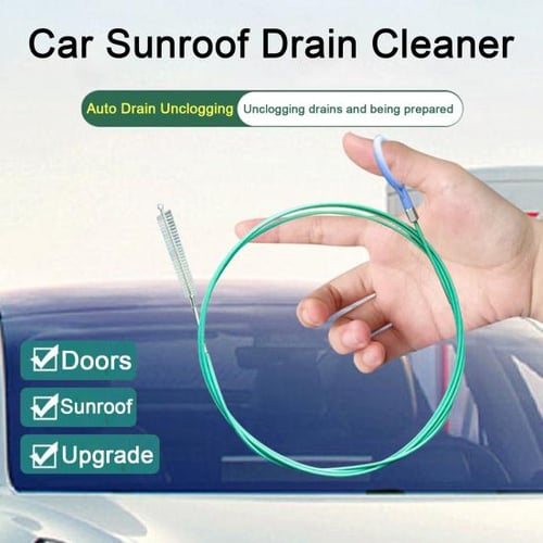 Drain Brush Cleaner Rotating Drain Dredging Tool Hose Pipe Cleaner  Multifunctional Auto Sunroof Drain Cleaning Tool Reusable