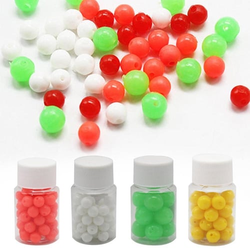 50*Round 8mm Fishing Beads Stopper Rig Bait Bead Lures Rigging
