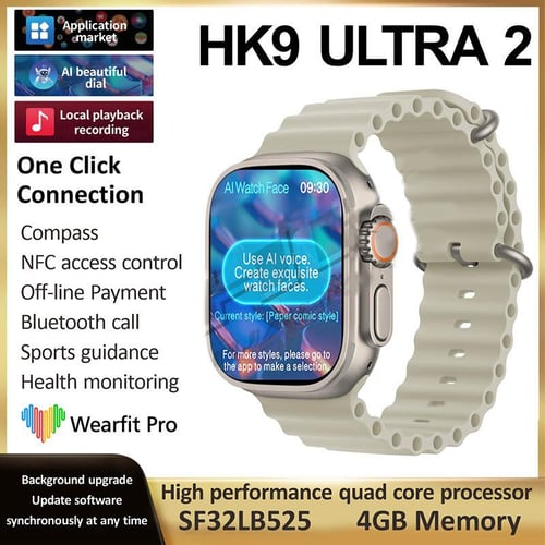 HK9 Ultra 2 Smartwatch AMOLED 4GB Watch Ultra2 ChatGPT NFC Smart Watch for  Men Ai Watch Face Compass Waterproofing - buy HK9 Ultra 2 Smartwatch AMOLED