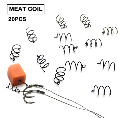 20pcs Meat Coil Matte Black Carp Fishing Accessories Pop Up Boilies Hair  Zig Rig Chod Zig Rig Method Feeder Fishing Tackle Equipment - buy 20pcs  Meat Coil Matte Black Carp Fishing Accessories