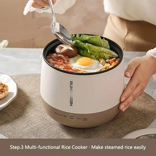 1-2 People Electric Rice Cooker Single Double Layer 220V Multi Non-Stick  Smart Mechanical MultiCooker Steamed Pot For Home