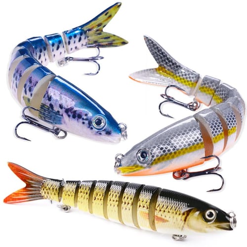 2/5PCS 7 Segment Lifelike Fishing Lures Kit, Multi Jointed Swimbaits,  Artificial Multi-Jointed Swimbait Kit, Highly Realistic Lures, Wobbler