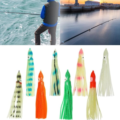 Projector)5pcs Saltwater Fishing Squid Skirts Tackle Glow Luminous - buy  (Projector)5pcs Saltwater Fishing Squid Skirts Tackle Glow Luminous:  prices, reviews