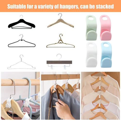 500 Pcs Clothes Hanger Connector Hooks Plastic Hanger Extender