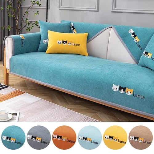 Four Seasons Cartoon Sofa Cushion Chenille Sofa Towel Corner Sofa