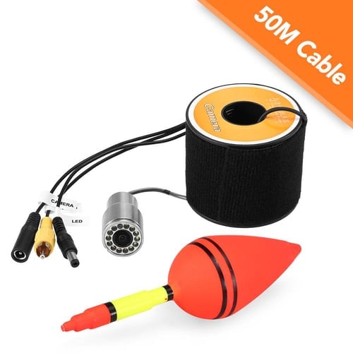 Underwater Fishing Camera 12 IR LED Lights Waterproof Fishing Camera with  20M/30M/50M Cable for Fish Finder 