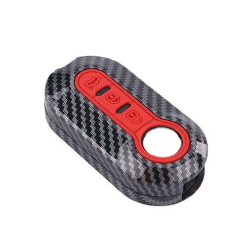 Carbon Abs Car Key Fob Shell Cover for FIAT 500 500L 500X Abarth 3-Button  Folding - buy Carbon Abs Car Key Fob Shell Cover for FIAT 500 500L 500X  Abarth 3-Button Folding