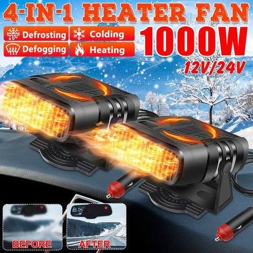 Portable Car Heater Anti-Fog Automobile Warmer Cooling Function