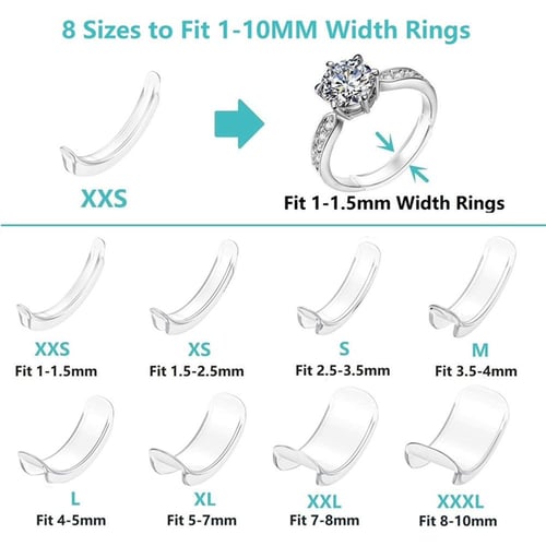 16Pcs/Set Transparent Resizer Reducer Guard to Make Jewelry Smaller  Invisible Ring Size Adjuster for Loose Ring