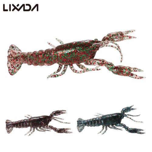 Lixada 12cm/19g Soft Crawfish Shrimp Lobster Claw Bait Artificial