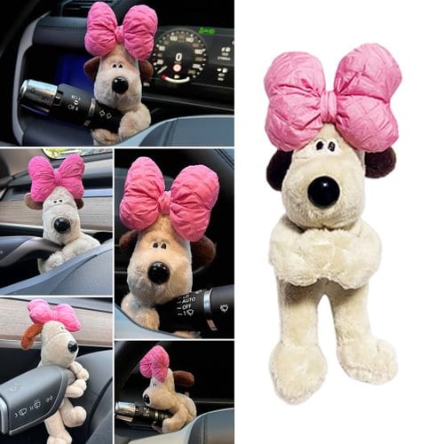 Cheap Car Wiper Shift Handle Decorative Doll Car Decoration Dog Car  Dashboard Decoration Dog Plush Toy Home Decoration Doll
