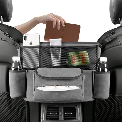 Leather Car Organizers and Storage Bag Between Front Seats Auto