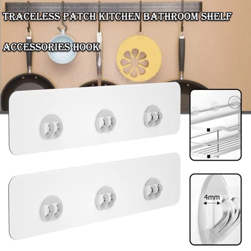 Cheap PDTO Self Adhesive Shower Shelf Bathroom Shelf Stick on Wall Shower  Caddy Holder Rack