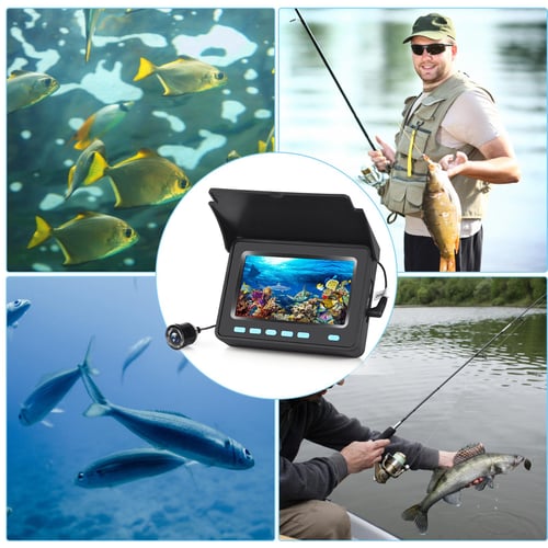HD Colorful 4.3in Monitor 1200TVL Wide Angle Underwater Fish Finder,Fishing  Camera,Underwater Fishing Camera,HD Fishing Camera for Gardening
