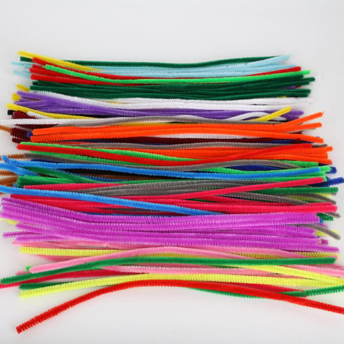 TOCOLES Yellow Pipe Cleaners, 100psc Pipe Cleaners Craft Supplies, Chenille Stems, Pipe Cleaners for Crafts, Art and Craft Supplies, Size: 6