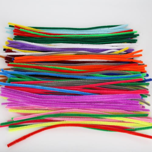 Pipe Cleaners Craft Supplies - 100pcs Dark Green Pipe Cleaners Craft and  100pcs White Pipe Cleaners, Craft Kids DIY Art Supplies, Pipe Cleaner  Chenille Stems 