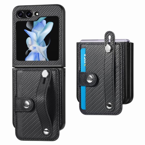 Z Flip 5 Case With Strap Luxury Bumper Phone Cover Wristband