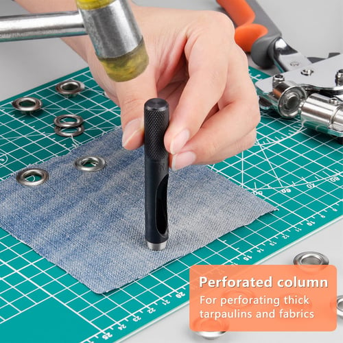 Grommet Tool Kit Eyelet Kit - Grommet Punch Set Including 500Pcs 3/8 Inch  Grommets for Fabrics,Canvas,Tarpaulin,and More - AliExpress