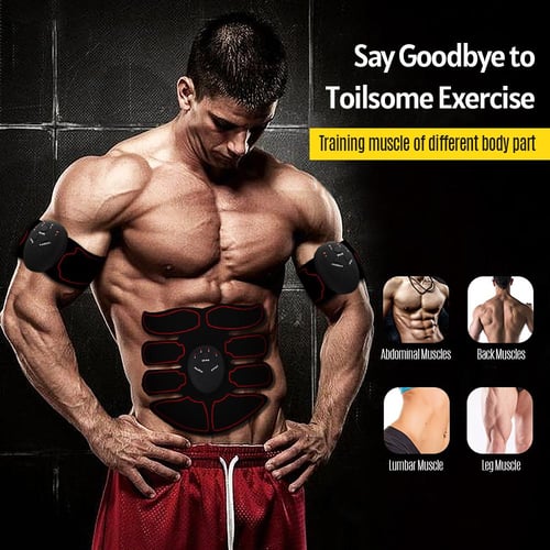 Smart Abs Stimulator Abdominal Muscle Toner Abs Muscle Trainer 6 Modes 9  Levels Intensity Body Fitness Shaping Massage Patch Unisex Battery Powered  