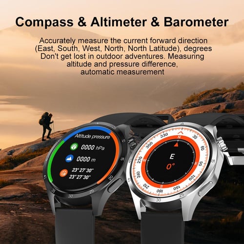 GT4 Pro Smart Watch Men 1.6 inch HD Screen BT Call Compass NFC 100