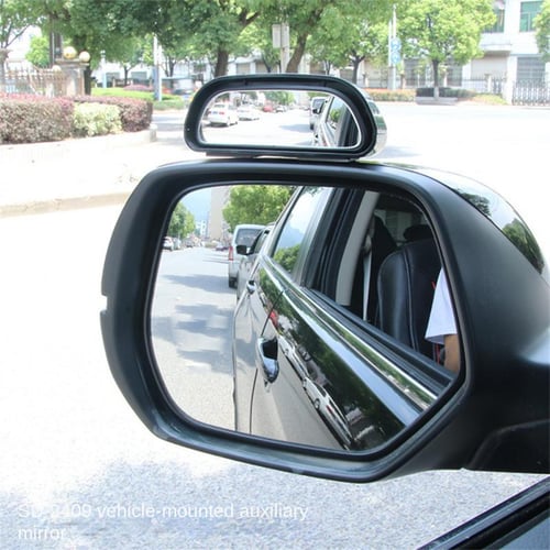 Cheap FONKEN 2pcs Rearview Mirror Small Round Mirror Car Blind Area  Reversing Auxiliary Mirror Multi-function 360 Blind Spot Waterproof  Reflector
