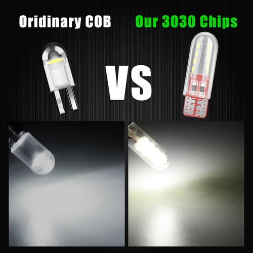 Cheap 10pcs T10 W5W Led Bulb 194 168 8SMD 3030 Chips Car LED