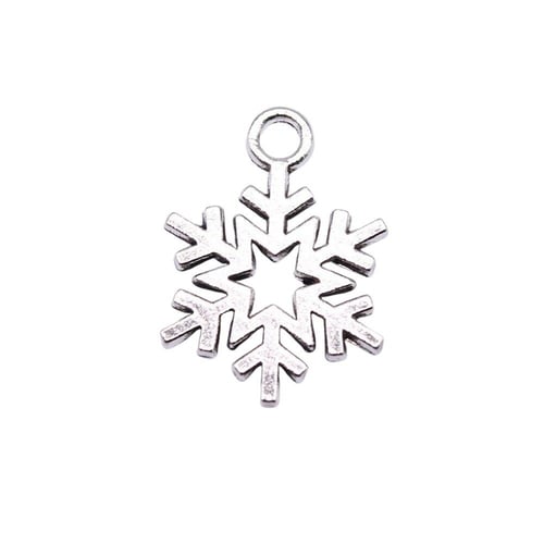 40Pcs Snowflake Charms Necklac Pendant Antique Silver Color 19X14mm - buy  40Pcs Snowflake Charms Necklac Pendant Antique Silver Color 19X14mm:  prices, reviews