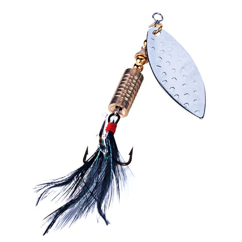 Rotating Spinner Sequins Fishing Lure, 11.6g/7.5cm Wobbler Bait with  Feather Fishing Tackle for Bass Trout Perch Pike - buy Rotating Spinner  Sequins Fishing Lure, 11.6g/7.5cm Wobbler Bait with Feather Fishing Tackle  for