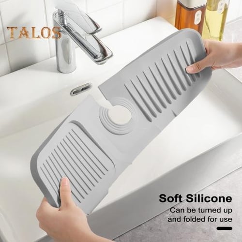 1pc Silicone Makeup Mat, Foldable Sink Cover, Table Mat, Drainage Mat For  Bathroom Sink, Multifunctional Foldable Item Pad