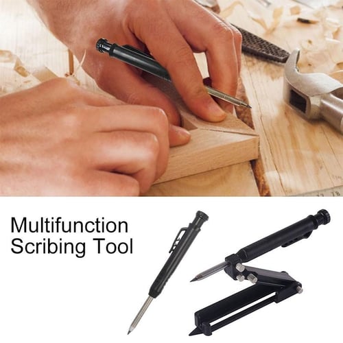 Adjustable Multifunction Scribing Tool DIY Woodworking Measuring Scribe  Pencil