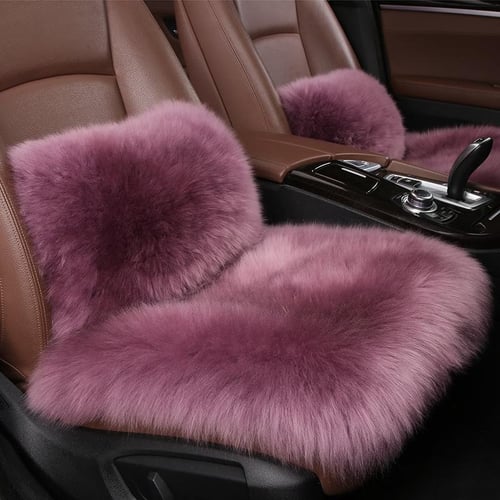 Flocking Cloth Car Seat Cushion Plush Suede Long Striped Car