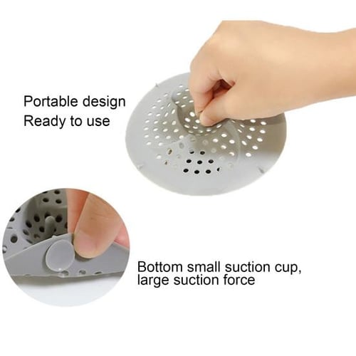 1 Pc Floor Drain Protection Cover, Hair Sink Anti-Blocking Strainer Bathtub  Shower Floor Drain Stopper Silicone Kitchen Deodorant Plug Bathroom  Accessories Drain Grey