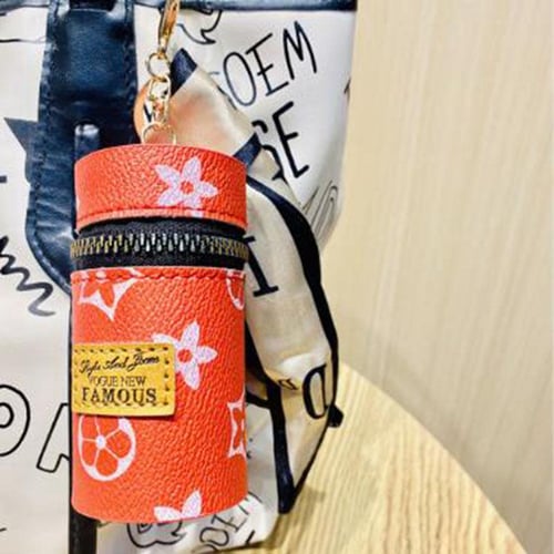 Retro Print keychain couple accessories pendant gift large capacity  Creative silk scarf presbyopia bucket lipstick bag storage bag Leather  Accessory - buy Retro Print keychain couple accessories pendant gift large  capacity Creative