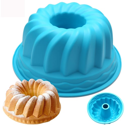1pc Silicone Cake Mold, Creative Spiral Detail Cake Mold For Baking